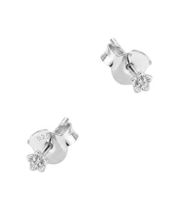 Minimal Flower Silver Stud Earring STS-6887